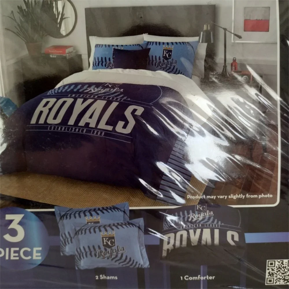 KC Royals MLB Full/Queen 3 Piece Bedding Set Comforter & Shams